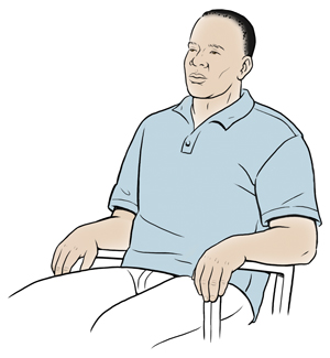 Man sitting in chair.